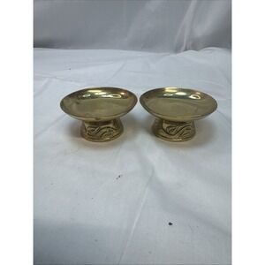 Vintage Elegance Collection Brass Candle Holder Lot Of 2 Used